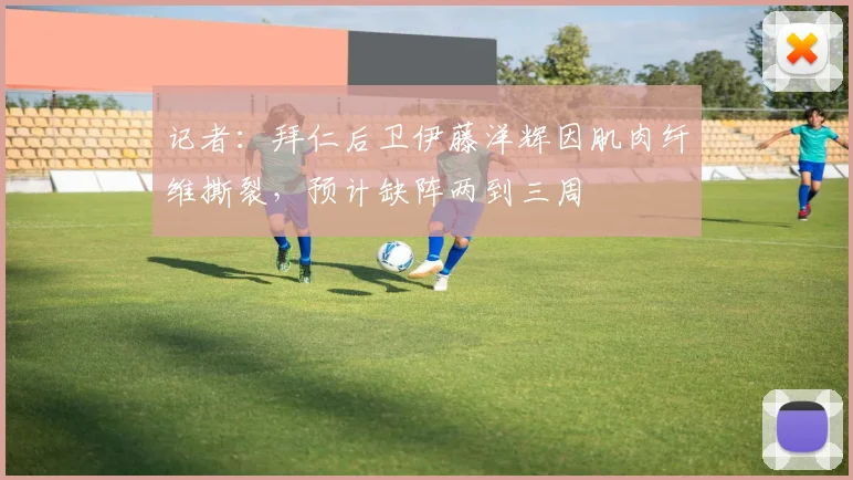 记者：拜仁后卫伊藤洋辉因肌肉纤维撕裂，预计缺阵两到三周